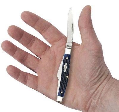 Image showing  2.625 in. Jigged Bone Medium Stockman Knife, Blue