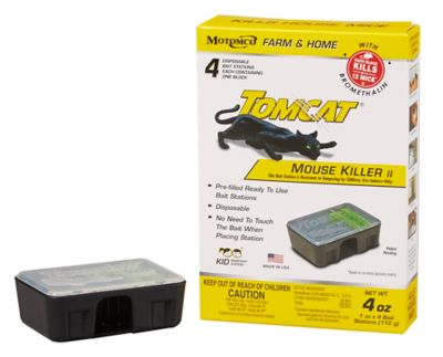 Tomcat Mouse Killer Disposable Kid-Resistant Mouse Bait Stations, 4 pk.