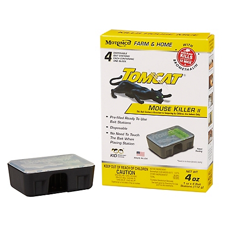 Tomcat Mouse Killer Disposable Kid-Resistant Mouse Bait Stations, 4 pk.