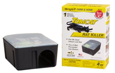 Tomcat Rat Killer Disposable Kid- and Dog-Resistant Bait Station, 4 oz. Bait