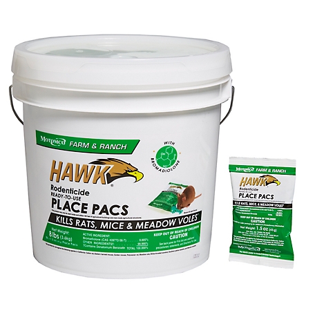Hawk 8 lb. Rodenticide Ready-to-Use Place Pacs, 86-Pack