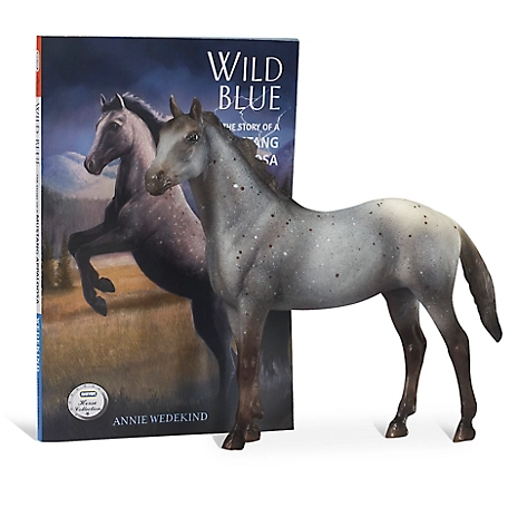 Breyer Wild Blue Mustang Horse Figure Toy and Book Set