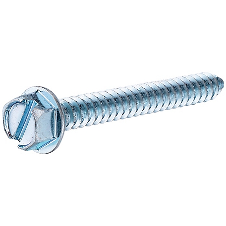 Hillman #8 x 1-1/2 in. Slotted Hex Washer Head Sheet Metal Screw, 50-Pack