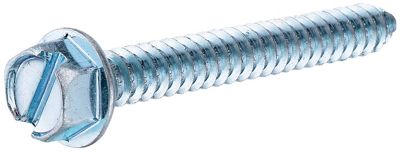 Hillman #14 x 1 in. Zinc Slotted Hex Head Sheet Metal Screws, 25-Pack