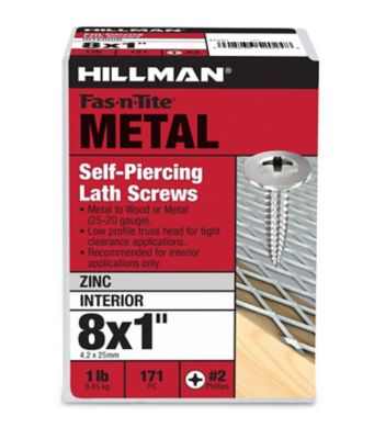 Image showing  #8 x 1 in. Truss Washer Head Needle Point Lath Screws, 1 lb Box