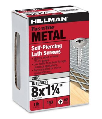 Image showing  #8 x 1-1/4 in. Truss Washer Head Needle Point Lath Screws, 1lb Box