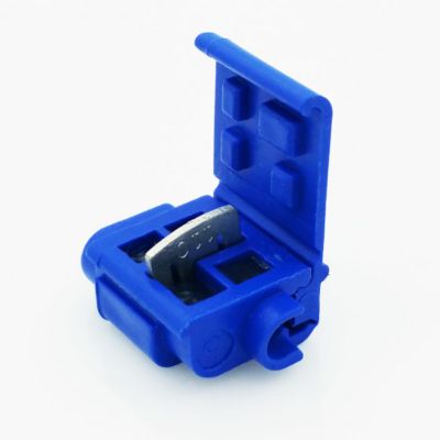 Image showing  18-14 AWG Blue Terminal Weatherproof Wire Splice, 4 pc.