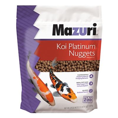 Mazuri Koi Platinum Nuggets Fish Food, 3.5 lb. Bag From Koi to Tortoise