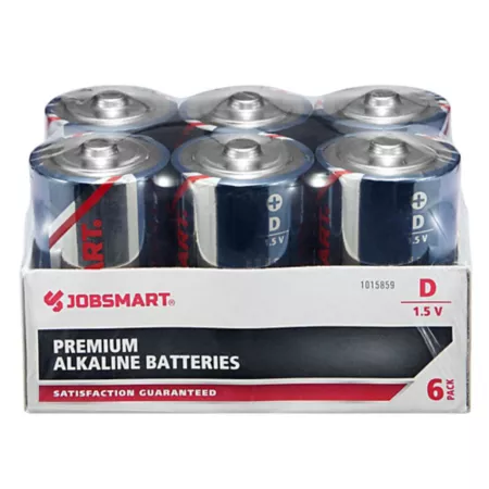 JobSmart D Alkaline Batteries 6 Pack Batteries