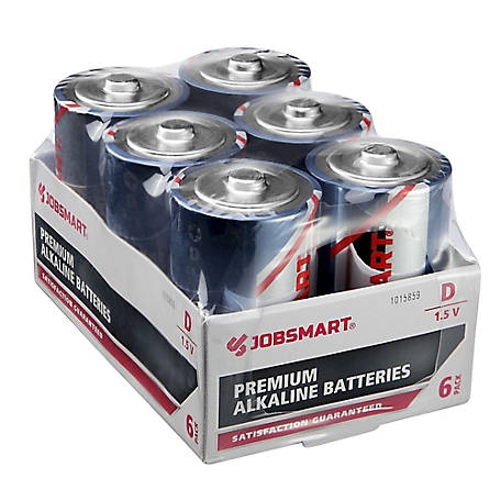 JobSmart D Alkaline Batteries, 6-Pack at Tractor Supply Co.