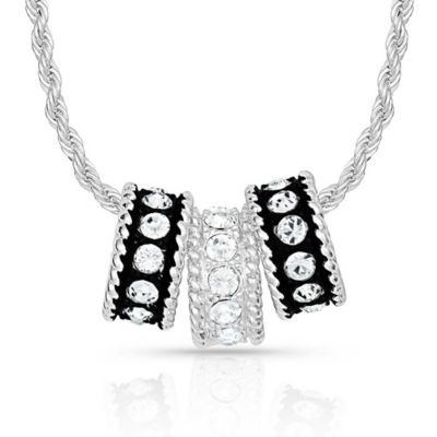 Montana Silversmiths Crystal Shine 3-Ring Necklace