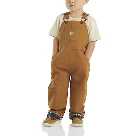 Carhartt Boys' Infant Flannel-Lined Canvas Bib Overalls