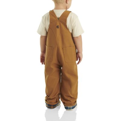 Image showing  Baby Boys' Flannel-Lined Canvas Bib Overalls