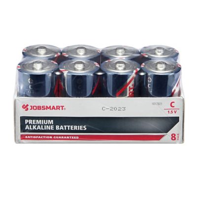 JobSmart C Alkaline Batteries, 8-Pack