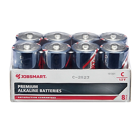 JobSmart C Alkaline Batteries, 8-Pack