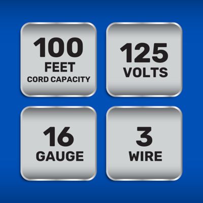 Image showing  100 ft. 16-Gauge Cord Crank Reel with 4 Outlets