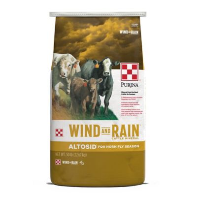 Purina Wind and Rain Storm All Season 7.5 Complete Altosid Fly Control Beef Cattle Mineral Feed, 50 lb. Bag