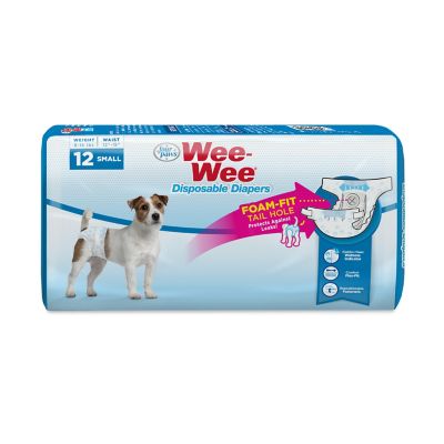 Wee-Wee Male or Female Disposable Dog Diapers, Small, 12 ct.