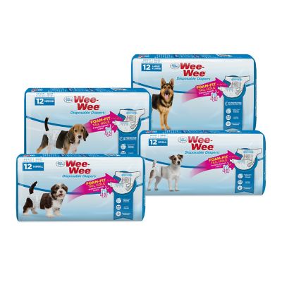 Image showing 6 th Wee-Wee Male or Female Disposable Dog Diapers, Small, 12 ct.