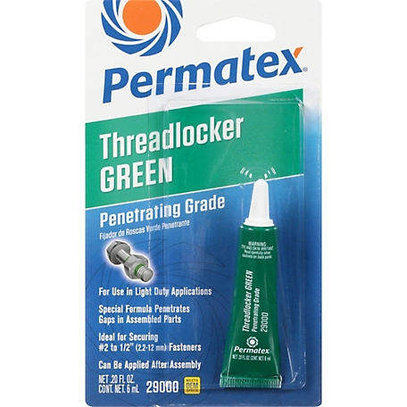Permatex Penetrating Grade Liquid Threadlocker, 6 mL, Green