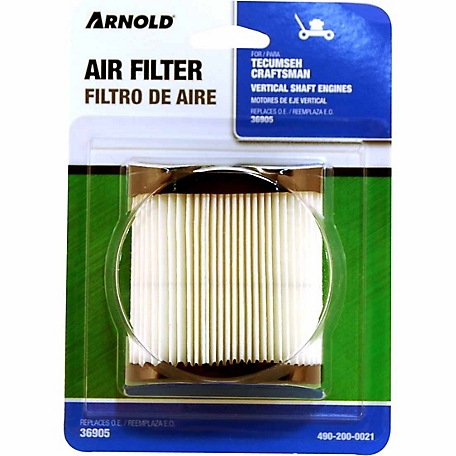 Arnold Lawn Mower Air Filter for Craftsman and Tecumseh Models, 2 in. x 4-3/4 in. x 6-3/4 in.