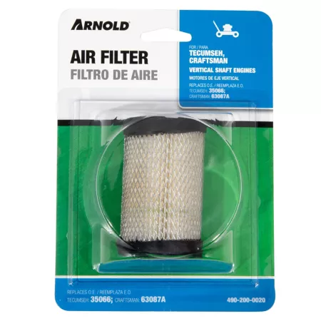 Arnold lawn mower air filter for Craftsman and Tecumseh models 6-3/4 in x 4-3/4 in x 2 in. Mower Filters