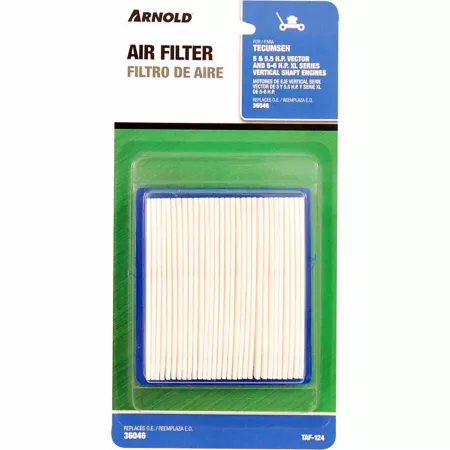 Arnold lawn mower air filter for Craftsman and Tecumseh models 9 in x 4-1/2 in x 1-1/2 in. Mower Filters