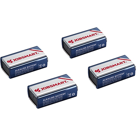 JobSmart 9V Alkaline Batteries, 4-Pack