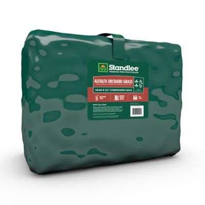 Standlee Premium Western Forage Premium Alfalfa/Orchard Grab and Go Compressed Hay Bale, 50 lb. Price pending