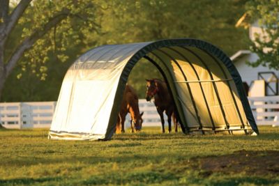 Image showing 5 th ShelterLogic 12 x 20 x 8-3/10ft. Equine Run-In Shed