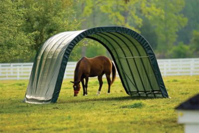Image showing 8 th ShelterLogic 12 x 20 x 8-3/10ft. Equine Run-In Shed