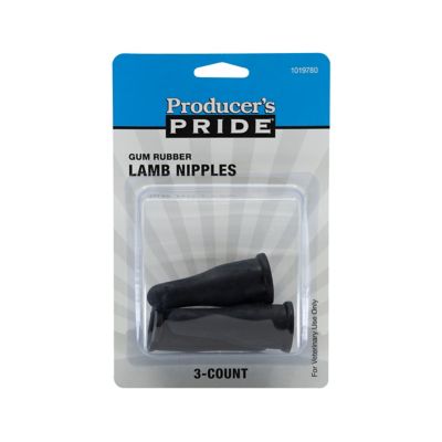 Image showing  Gum Rubber Lamb Nipples, 3-Pack