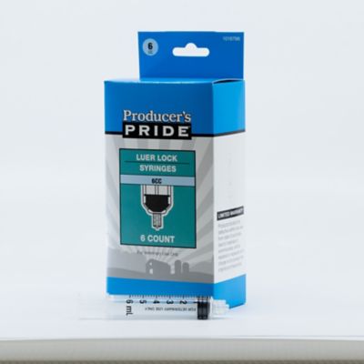 Image showing  Luer Lock Livestock Syringes, 6cc, 6-Pack