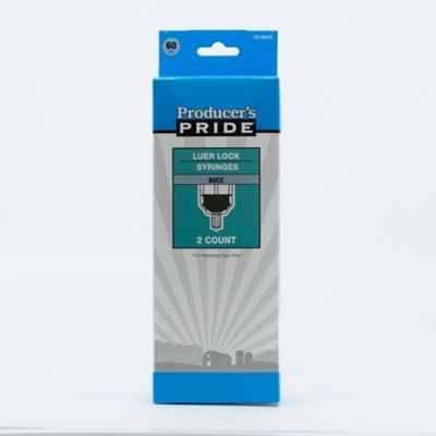 Producer's Pride Luer Lock Disposable Syringes, 60cc, 2-Pack at Tractor  Supply Co.