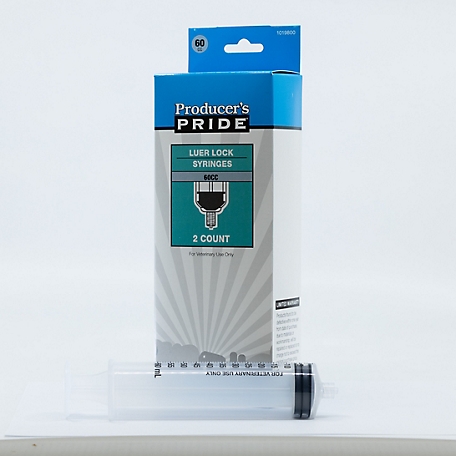 Producer's Pride Luer Lock Disposable Syringes, 60cc, 2-Pack at Tractor  Supply Co.