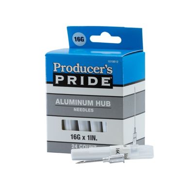Image showing  Aluminum Hub Livestock Needles, 16 Gauge x 1 in., 24-Pack