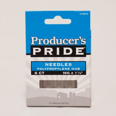 Image showing  Disposable Livestock Needles, 16 Gauge x 1-1/2 in., 6-Pack