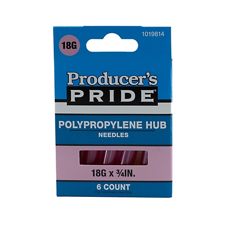 Producer's Pride 18 Gauge x 3/4 in. Disposable Livestock Needles, 6-Pack