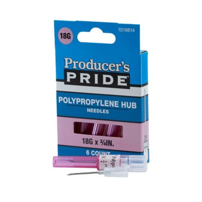Image showing  Disposable Livestock Needles, 18 Gauge x 3/4 in., 6-Pack