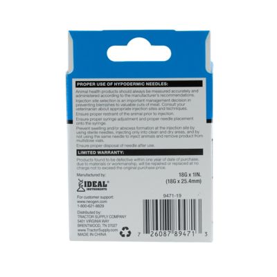 Image showing  Aluminum Hub Livestock Needles, 18 Gauge x 1 in., 24-Pack