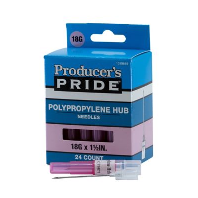Image showing  Disposable Livestock Needles, 18 Gauge x 1-1/2 in., 24-Pack