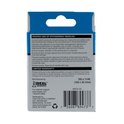 Image showing  Disposable Livestock Needles, 18 Gauge x 1-1/2 in., 24-Pack