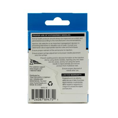 Image showing  Disposable Livestock Needles, 20 Gauge x 1/2 in., 6-Pack