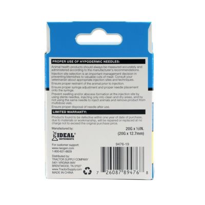 Image showing  Disposable Livestock Needles, 20 Gauge x 1/2 in., 24-Pack
