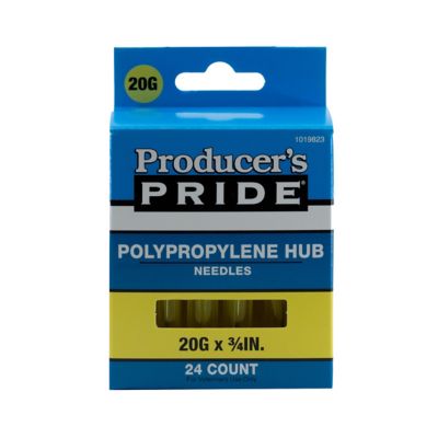 Producer's Pride 20 Gauge x 3/4 in. Disposable Livestock Needles, 24-Pack