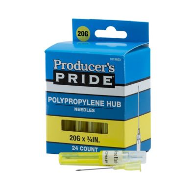 Image showing  Disposable Livestock Needles, 20 Gauge x 3/4 in., 24-Pack