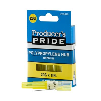 Image showing  Poly Hub Livestock Needles, 20 Gauge x 1 in., 6-Pack