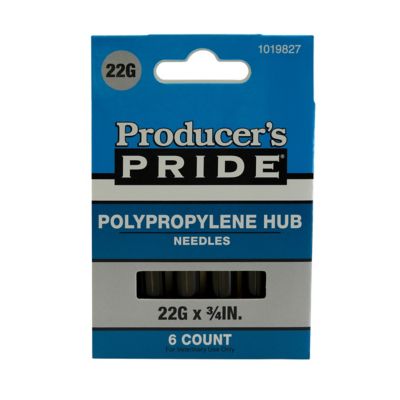 Producer's Pride 22 Gauge x 1 in. Disposable Livestock Needles