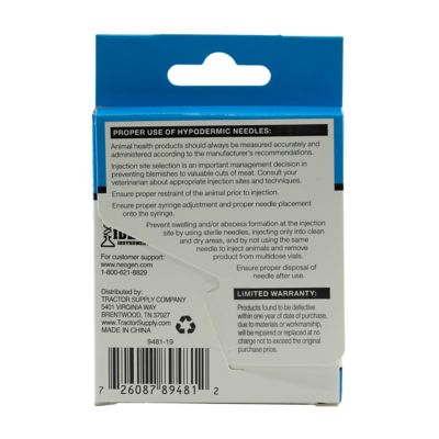 Image showing  Disposable Livestock Needles, 22 Gauge x 3/4 in., 6-Pack
