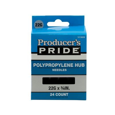 Producer's Pride 22 Gauge x 3/4 in. Disposable Livestock Needles, 24-Pack